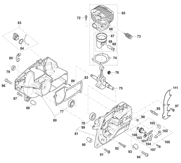 Diagram 3 Diagram and Parts List for DCS5121REG  Makita Chainsaw