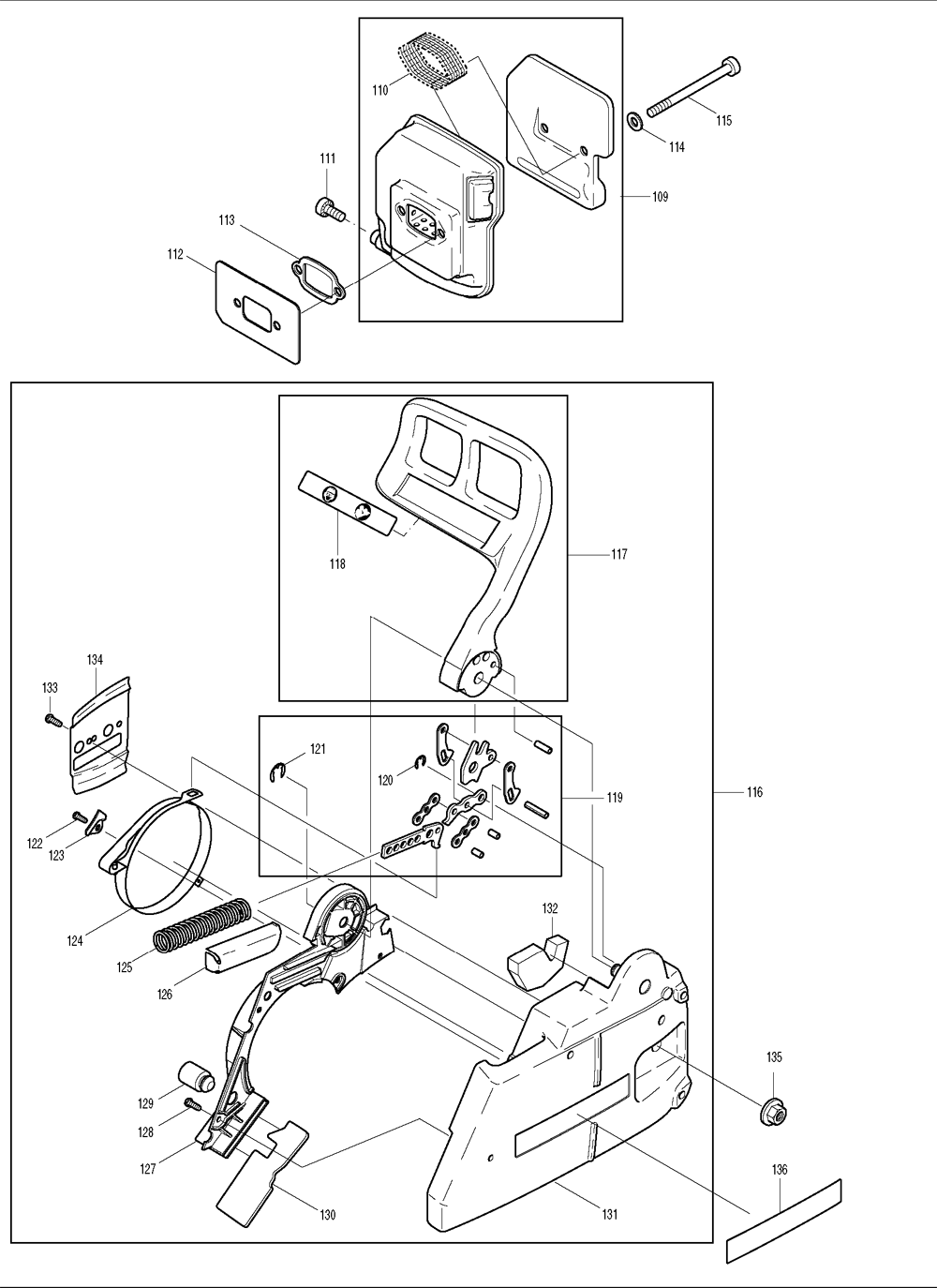 Page 4 Diagram and Parts List for DCS6000I  Makita Saw