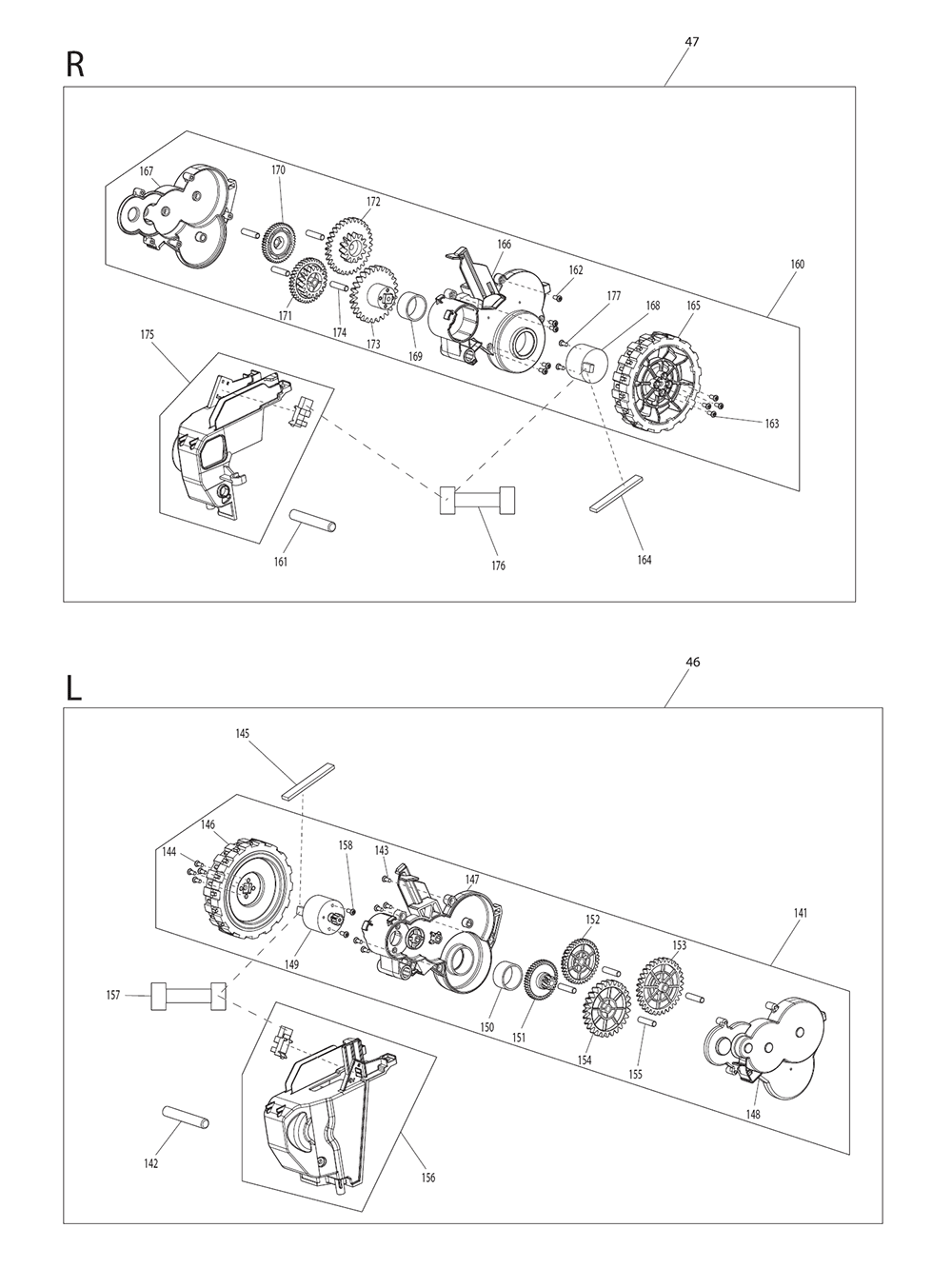 Page 6 Diagram and Parts List for DRC200PT  Makita Upright Vacuum