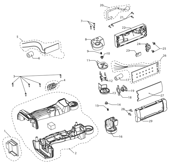Diagram Diagram and Parts List for DML801  Makita Worklight & Flashlight