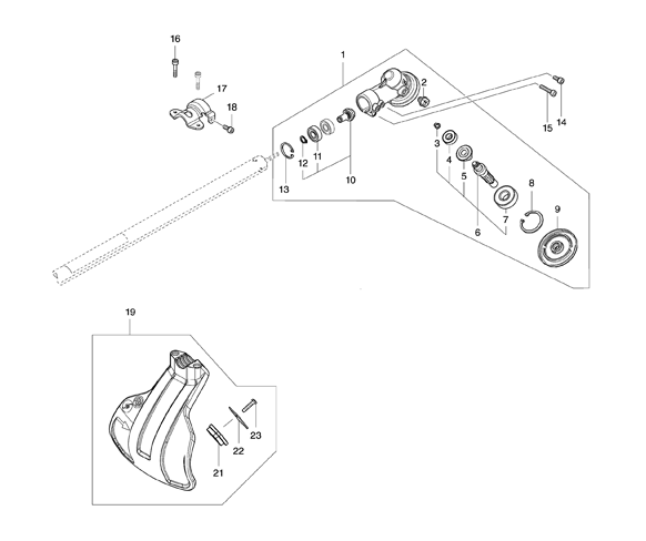Diagram 1 Diagram and Parts List for CRU03Z  Makita Trimmer