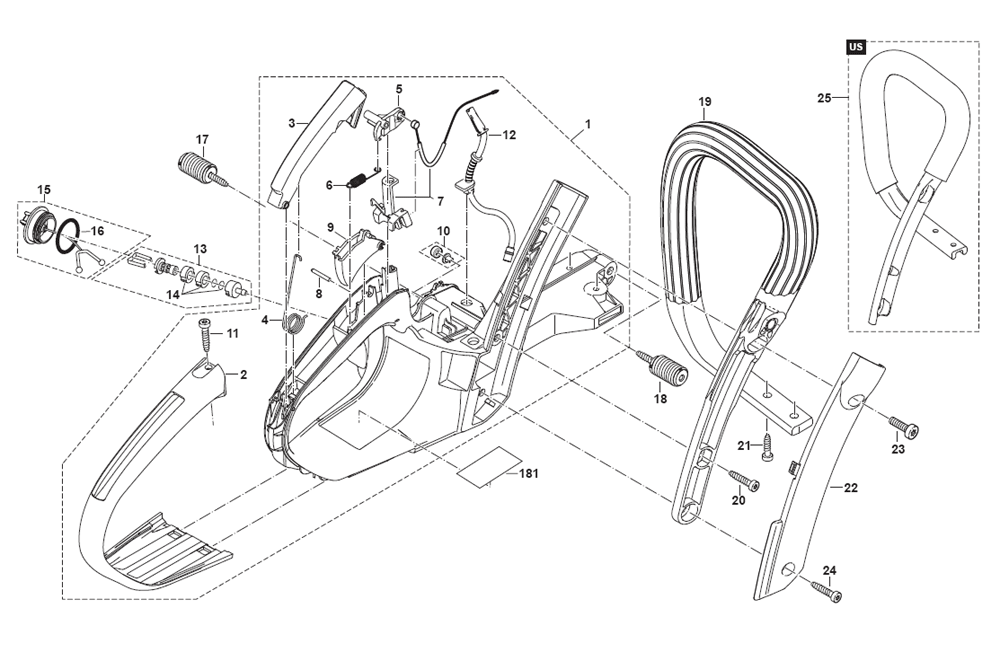 Page 8 Diagram and Parts List for PS-460  Makita Saw