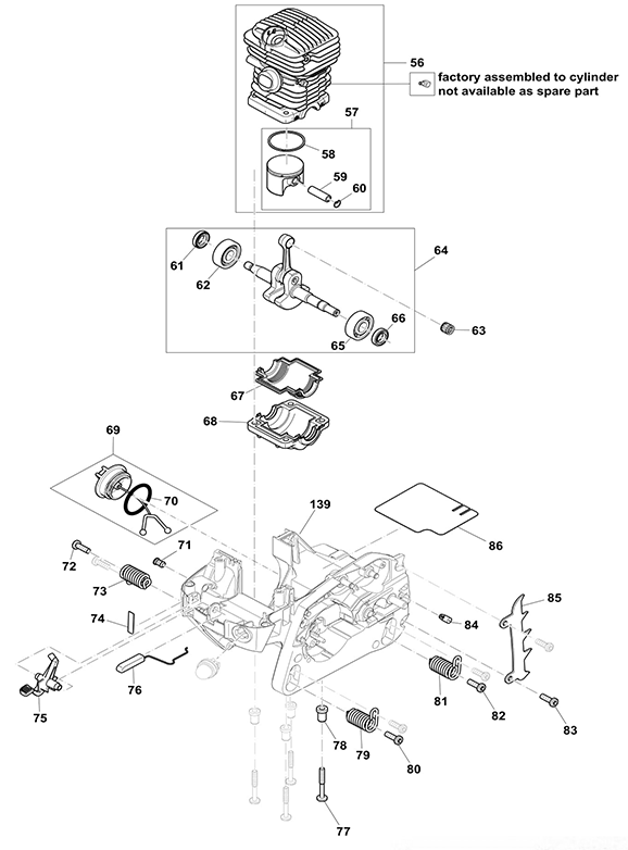 Diagram 3 Diagram and Parts List for EA3200SRBB  Makita Chainsaw