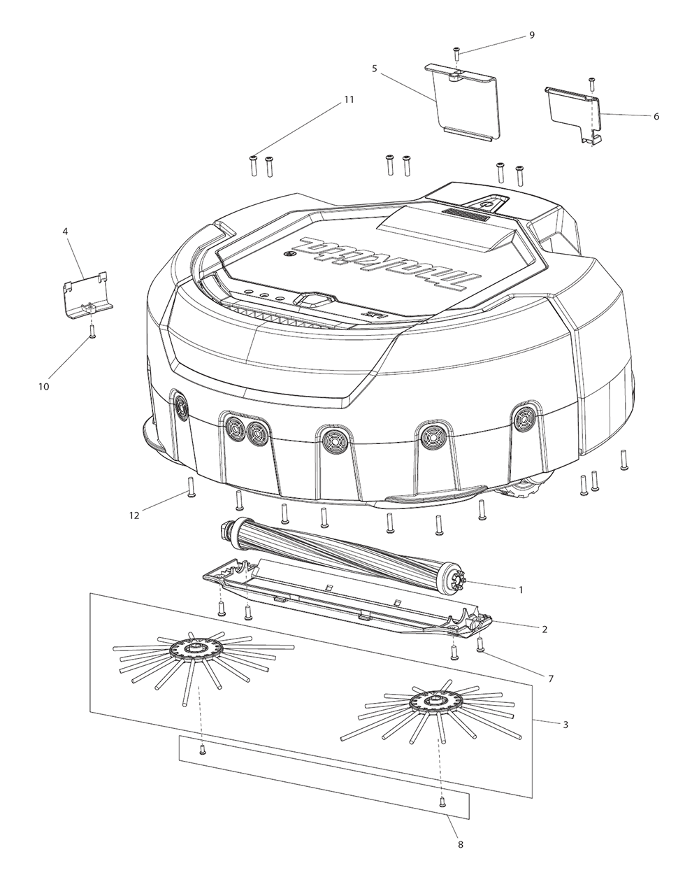 Page 11 Diagram and Parts List for DRC200PT  Makita Upright Vacuum