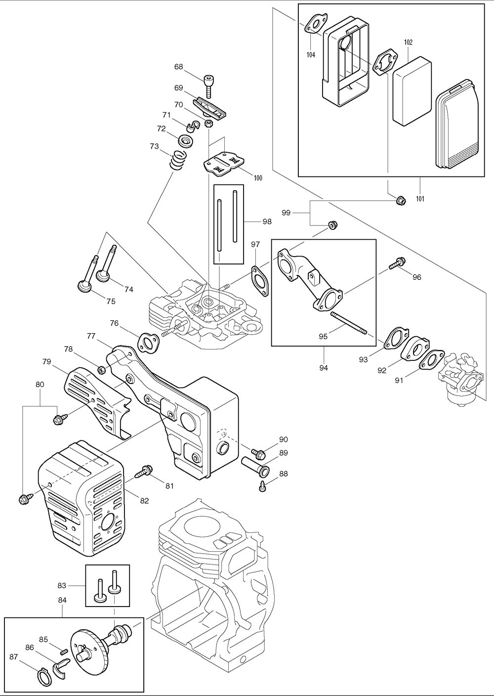Page 3 Diagram and Parts List for EW210TR  Makita Water Pump