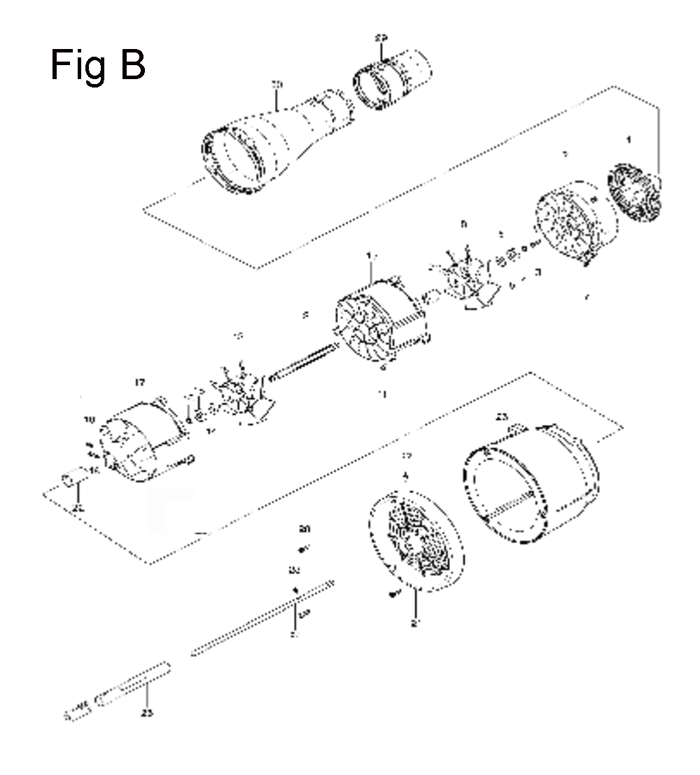 Fig-2 Diagram and Parts List for XUX02SM1X3  Makita Trimmer