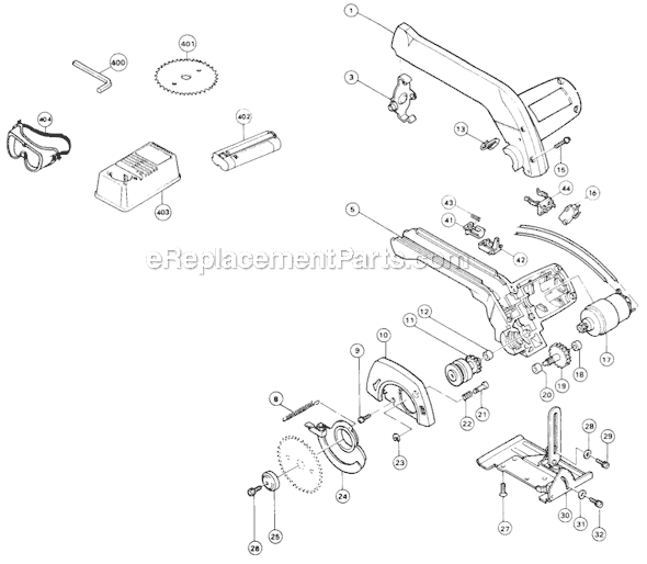 Page A Diagram and Parts List for 5090DW  Makita Circular Saw