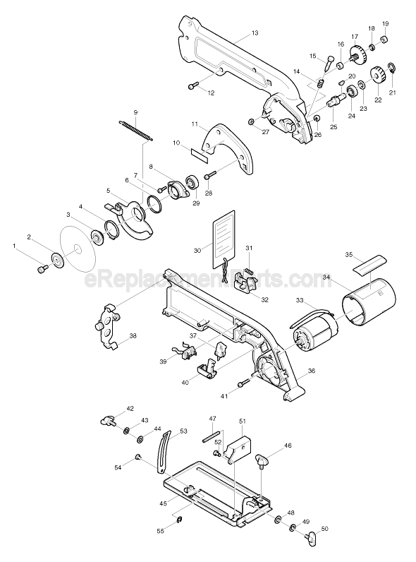 Page A Diagram and Parts List for 5092D  Makita Circular Saw