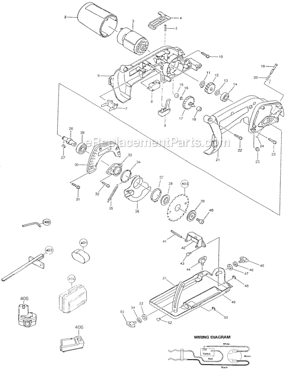 Page A Diagram and Parts List for 5094DWD  Makita Circular Saw