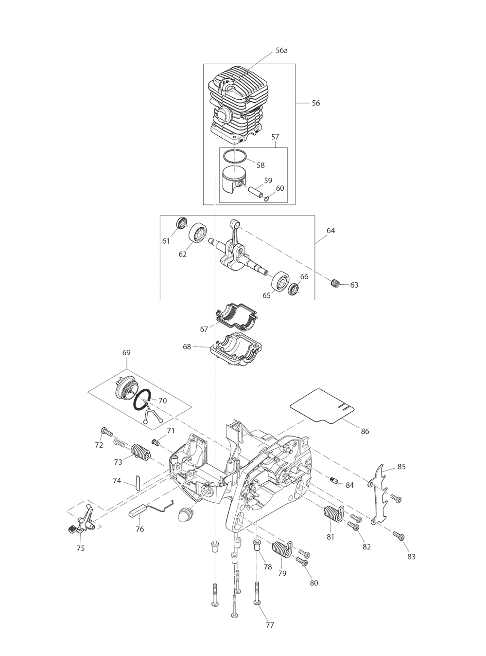 Page 2 Diagram and Parts List for EA3201S40B Type 1 Makita Saw