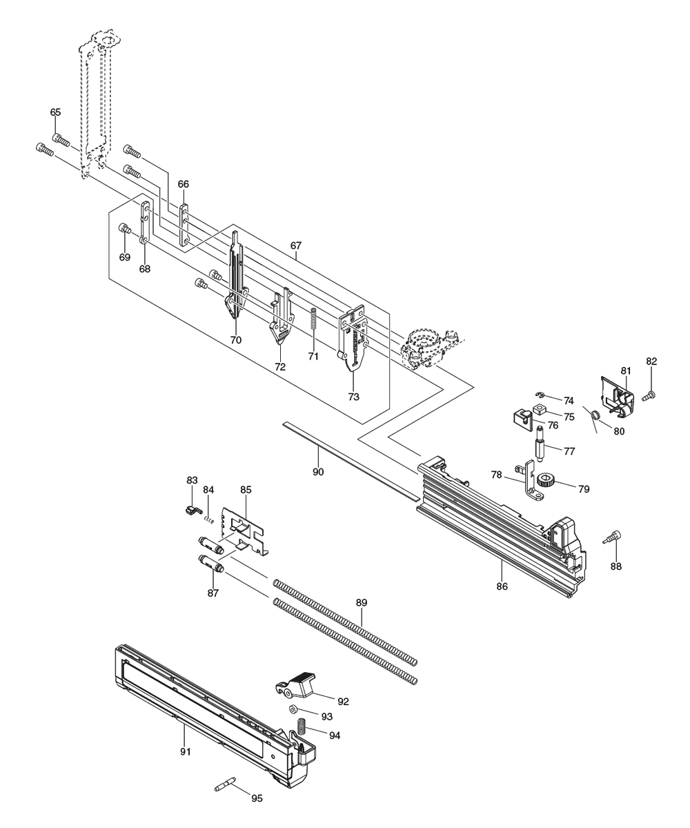 Fig-1 Diagram and Parts List for DFN350  Makita Nailer
