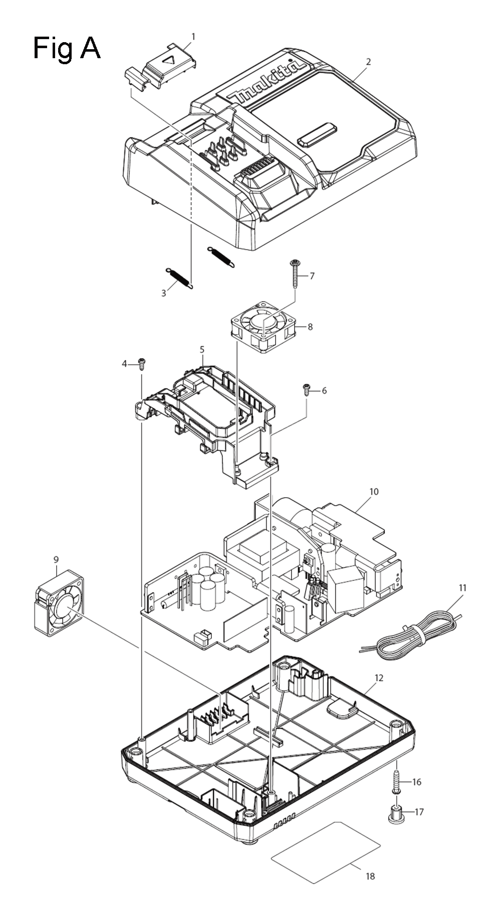Fig-1 Diagram and Parts List for GPH02D  Makita Hammer Drill