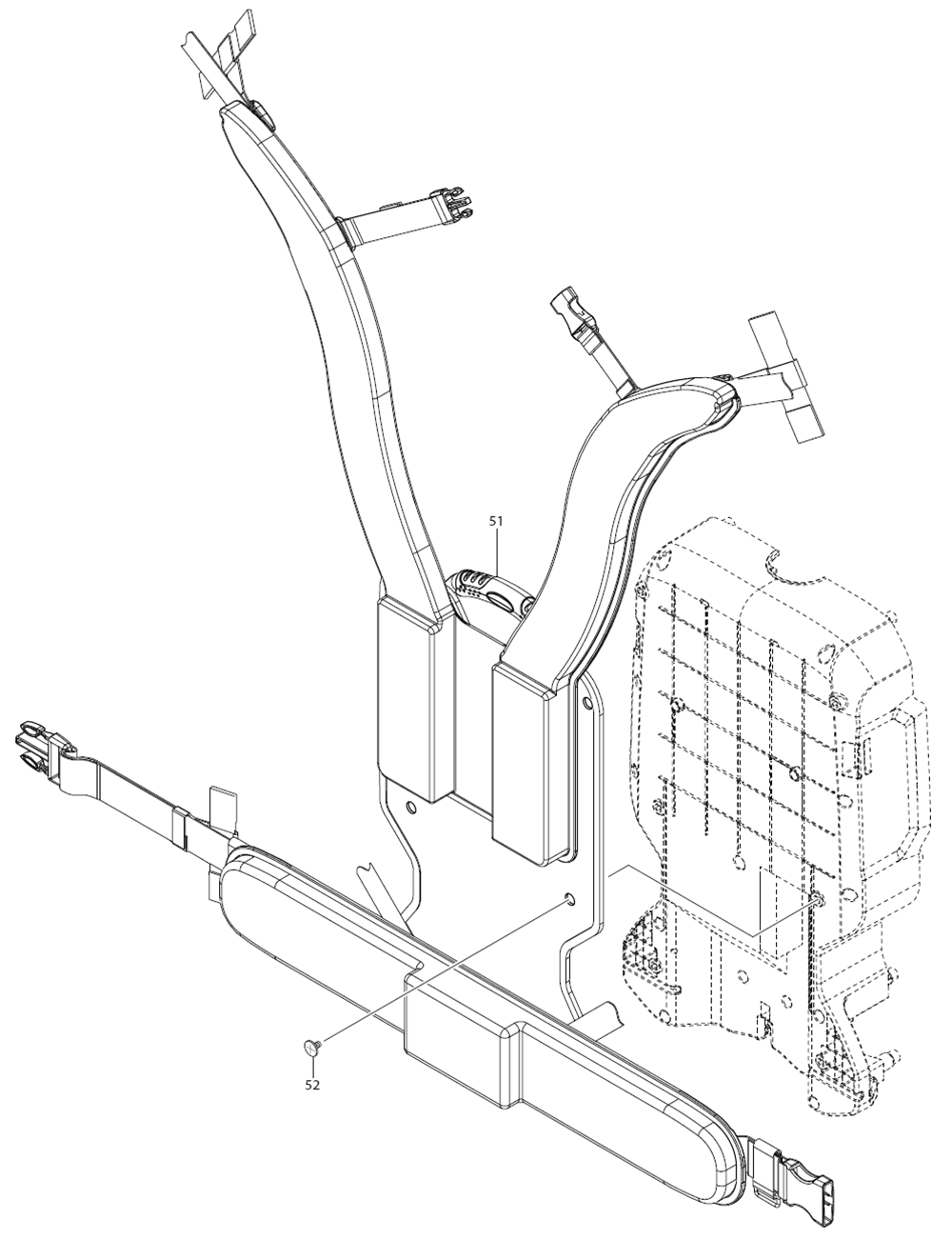 Fig-1 Diagram and Parts List for XCV17PG  Makita Dust Collector