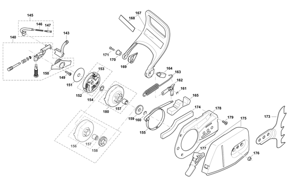 Diagram 5 Diagram and Parts List for DCS5121REG  Makita Chainsaw