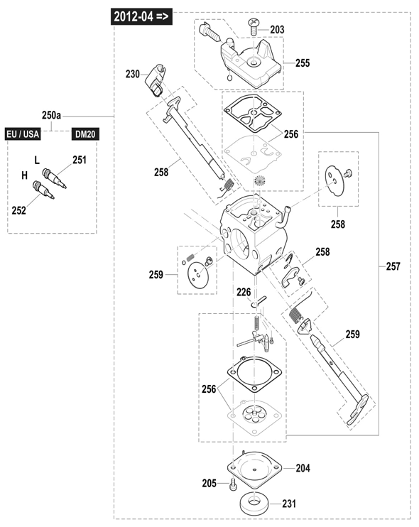 Diagram 6 Diagram and Parts List for DCS5121REG  Makita Chainsaw
