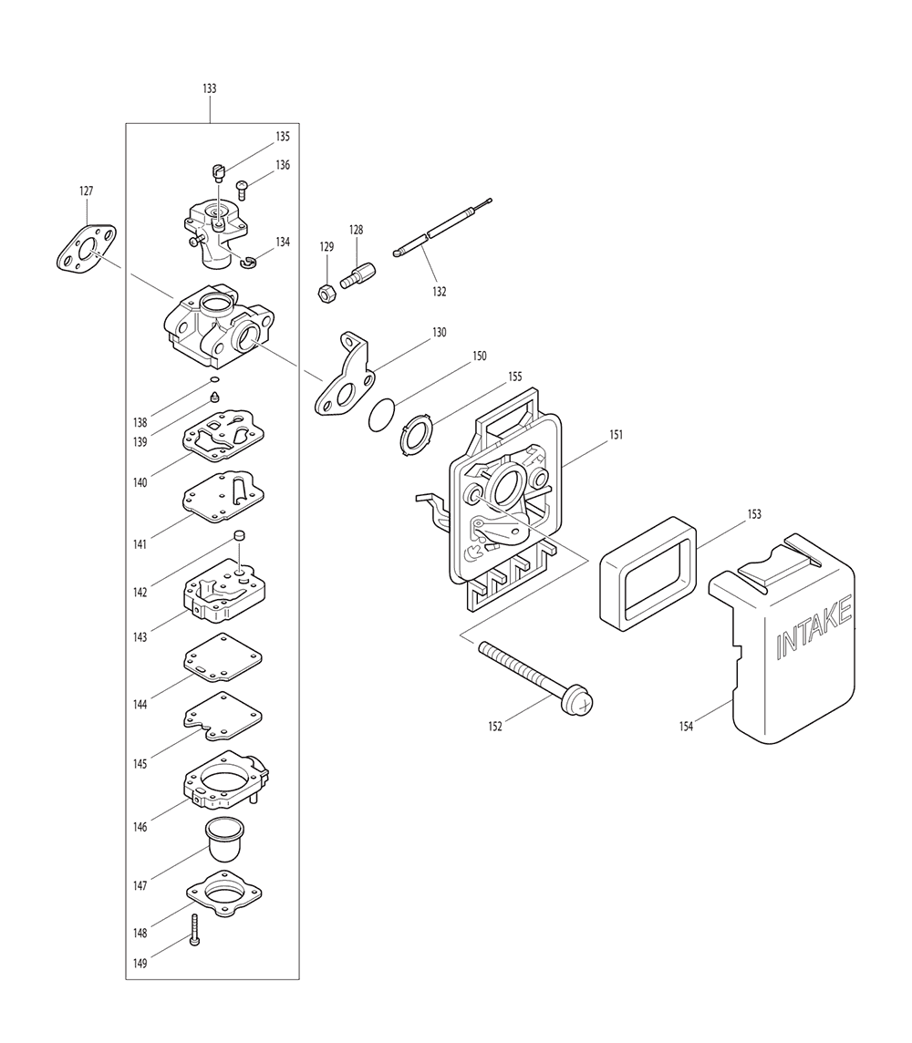 Page 2 Diagram and Parts List for HTR5600 Type 1 Makita Trimmer