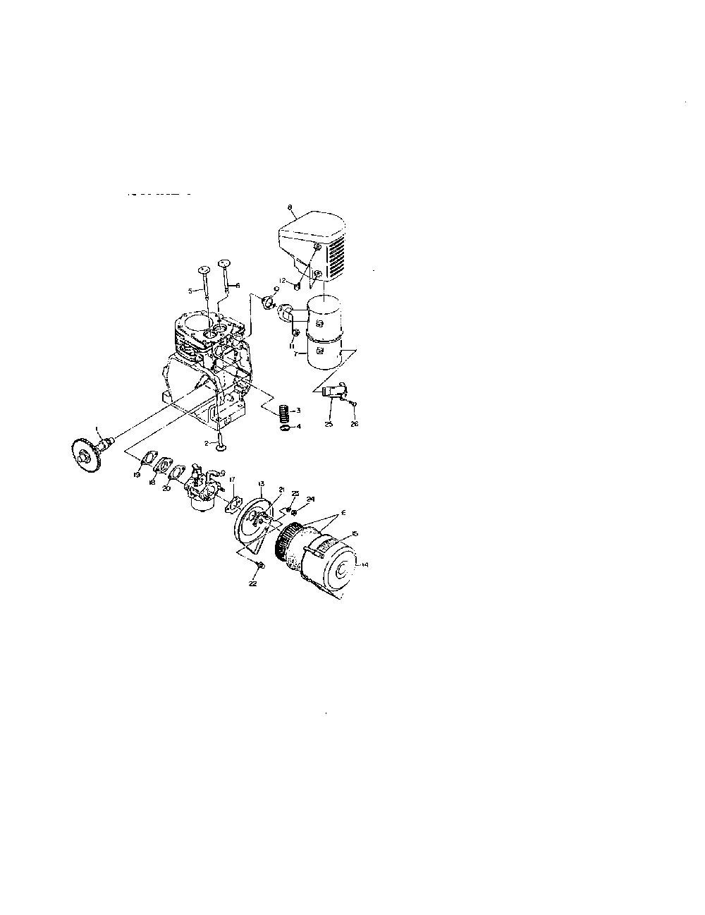 Intake and exhaust Diagram and Parts List for EW200R  Makita Water Pump