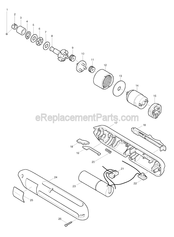 Page A Diagram and Parts List for 6720D  Makita Electric Drill
