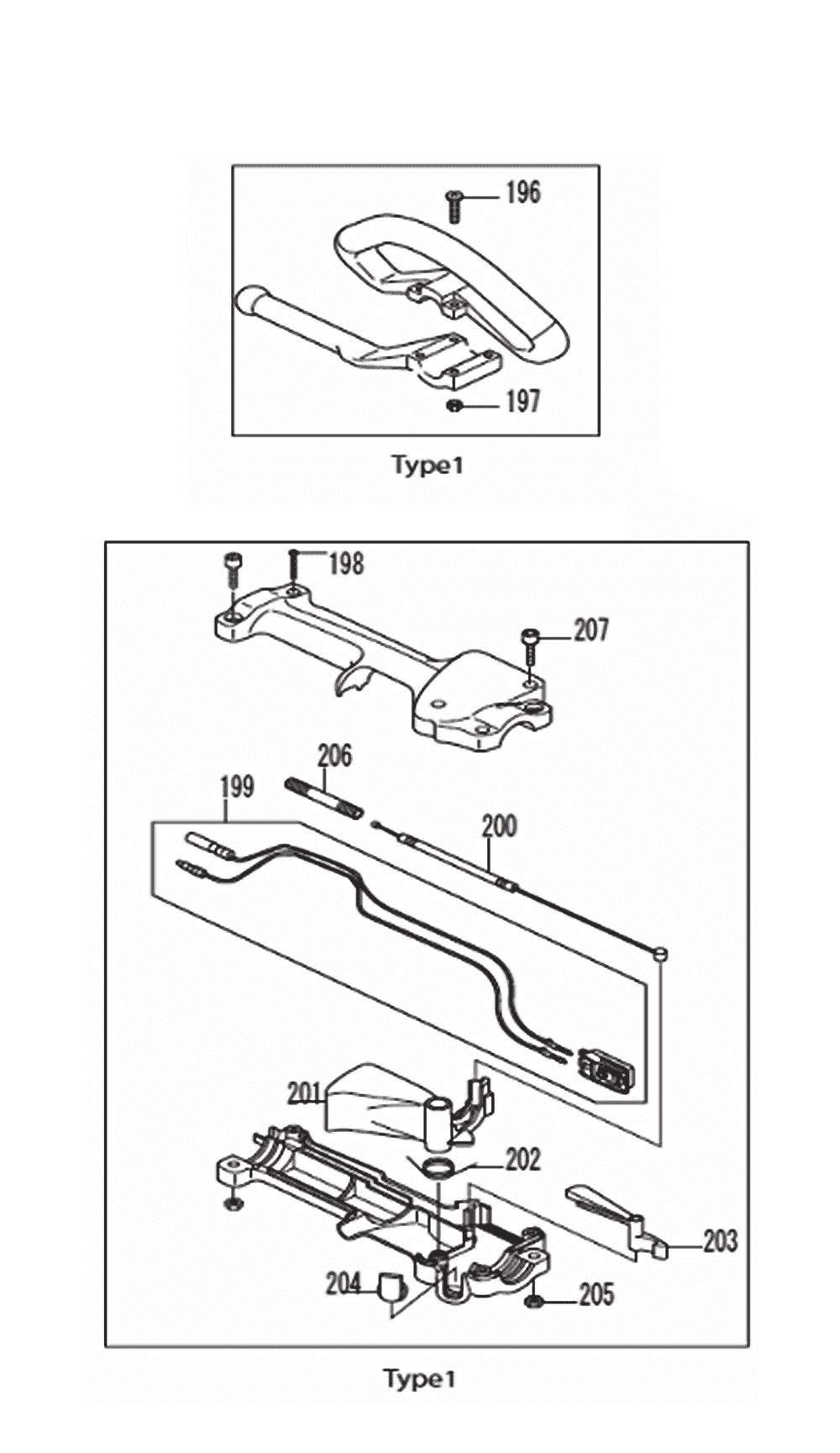 Page 1 Diagram and Parts List for EBH253L Type 1 Makita Trimmer