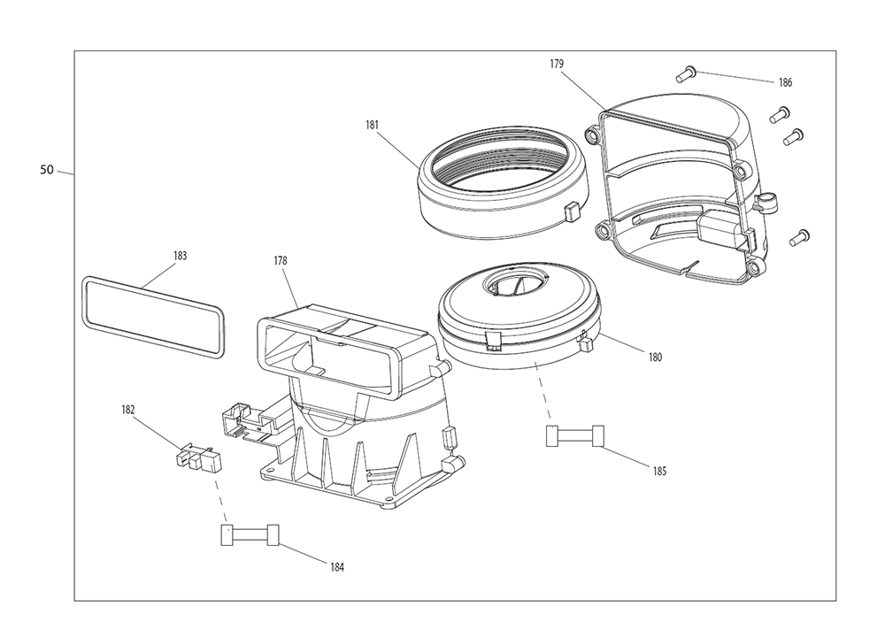Page 7 Diagram and Parts List for DRC200Z  Makita Upright Vacuum