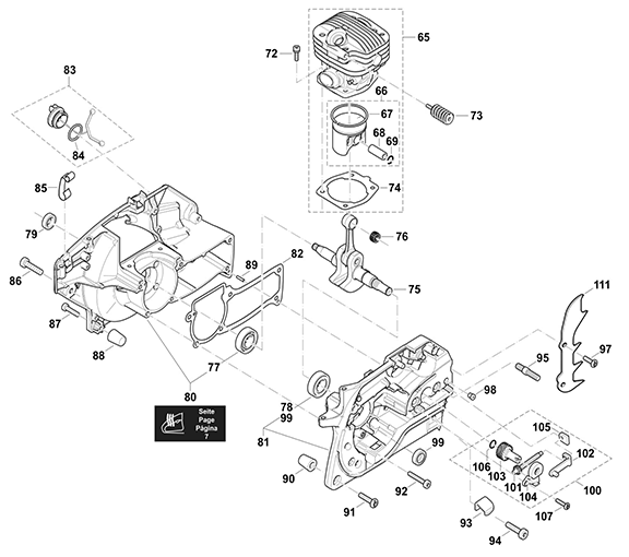 Diagram 3 Diagram and Parts List for EA5000PREL  Makita Chainsaw