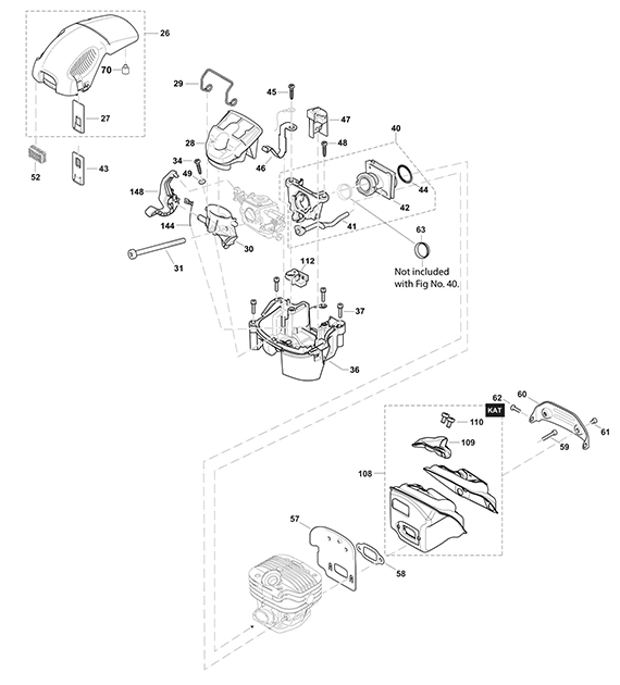 Diagram 2 Diagram and Parts List for EA5000PREL  Makita Chainsaw