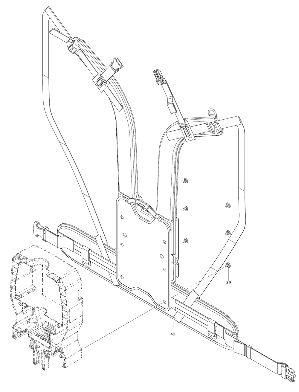 Fig-1 Diagram and Parts List for XCV10ZX  Makita Dust Collector