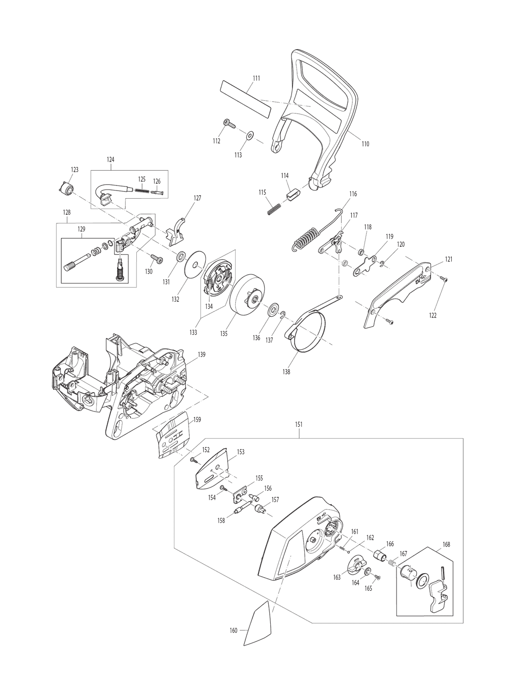 Page 4 Diagram and Parts List for EA3201S40B Type 1 Makita Saw