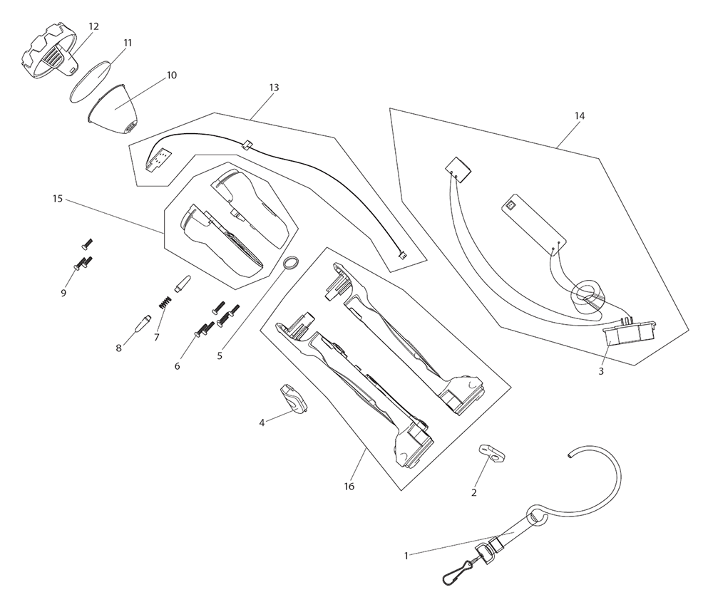 Fig-0 Diagram and Parts List for DML802B  Makita Worklight & Flashlight