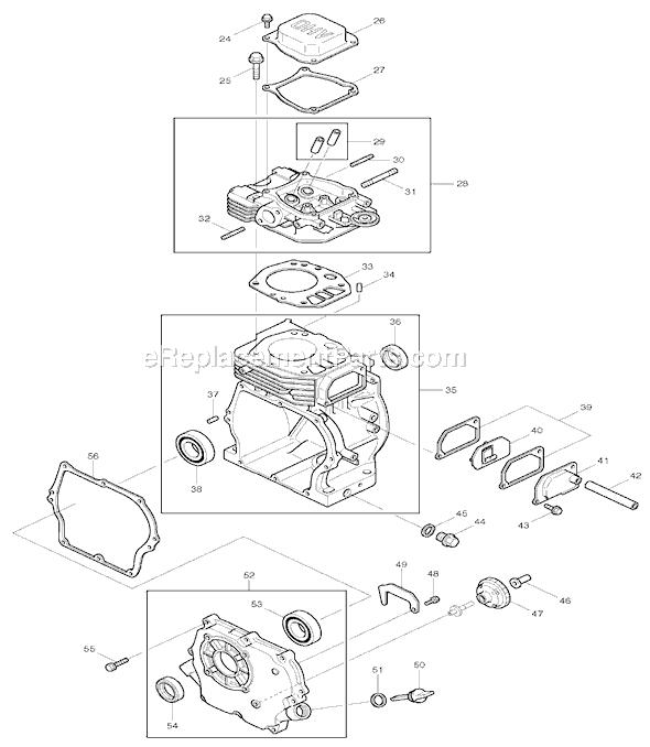 Page B Diagram and Parts List for EW310R  Makita Water Pump