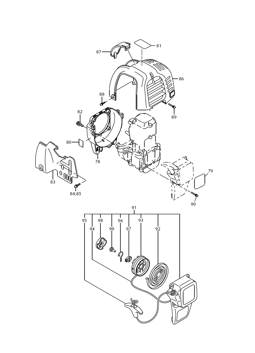 Page 7 Diagram and Parts List for EW120R Type 1 Makita Water Pump