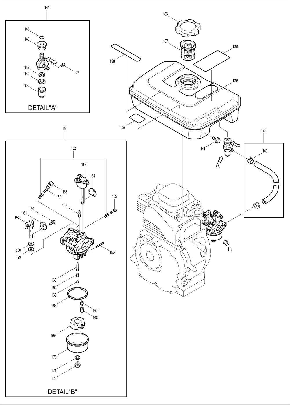 Page 5 Diagram and Parts List for EW210TR  Makita Water Pump