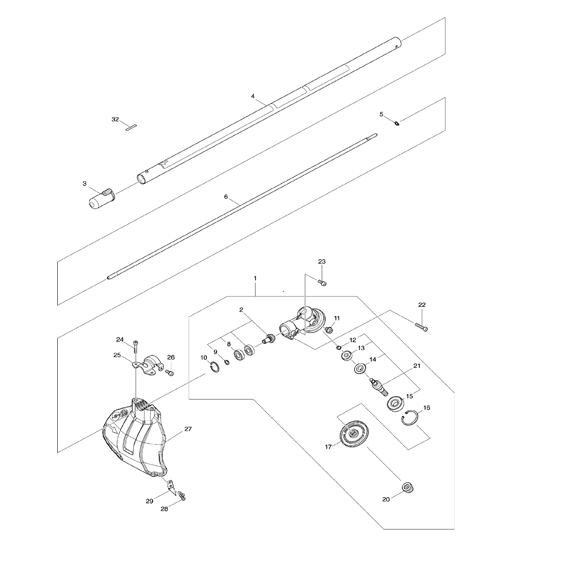 Diagram 2 Diagram and Parts List for XUX02SM1X4  Makita Trimmer