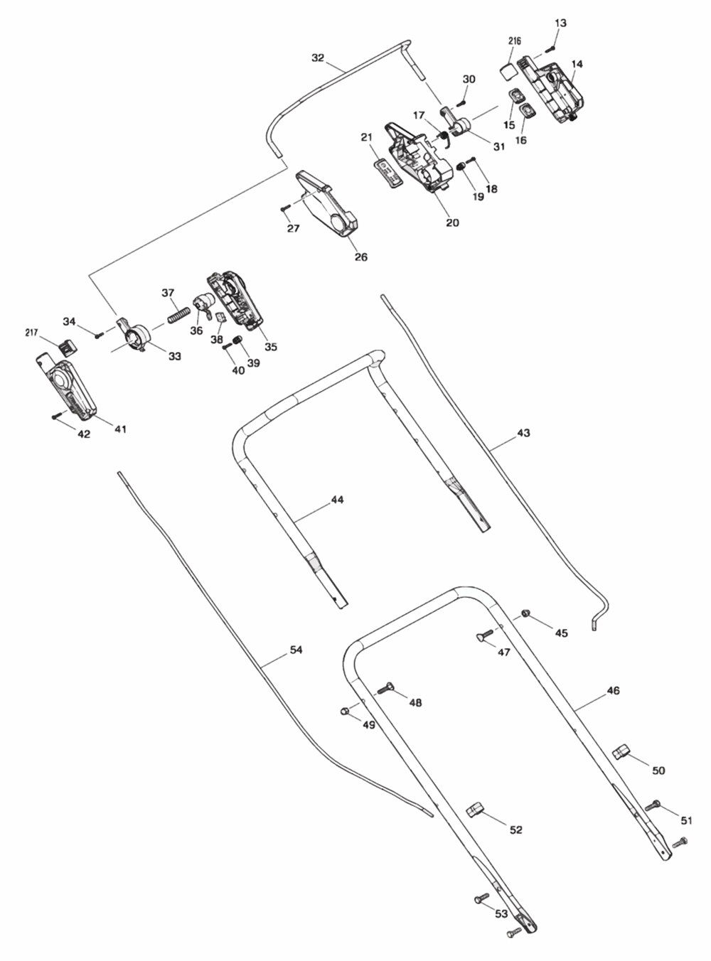 Fig-0 Diagram and Parts List for XML07PT1  Makita Lawn Mower