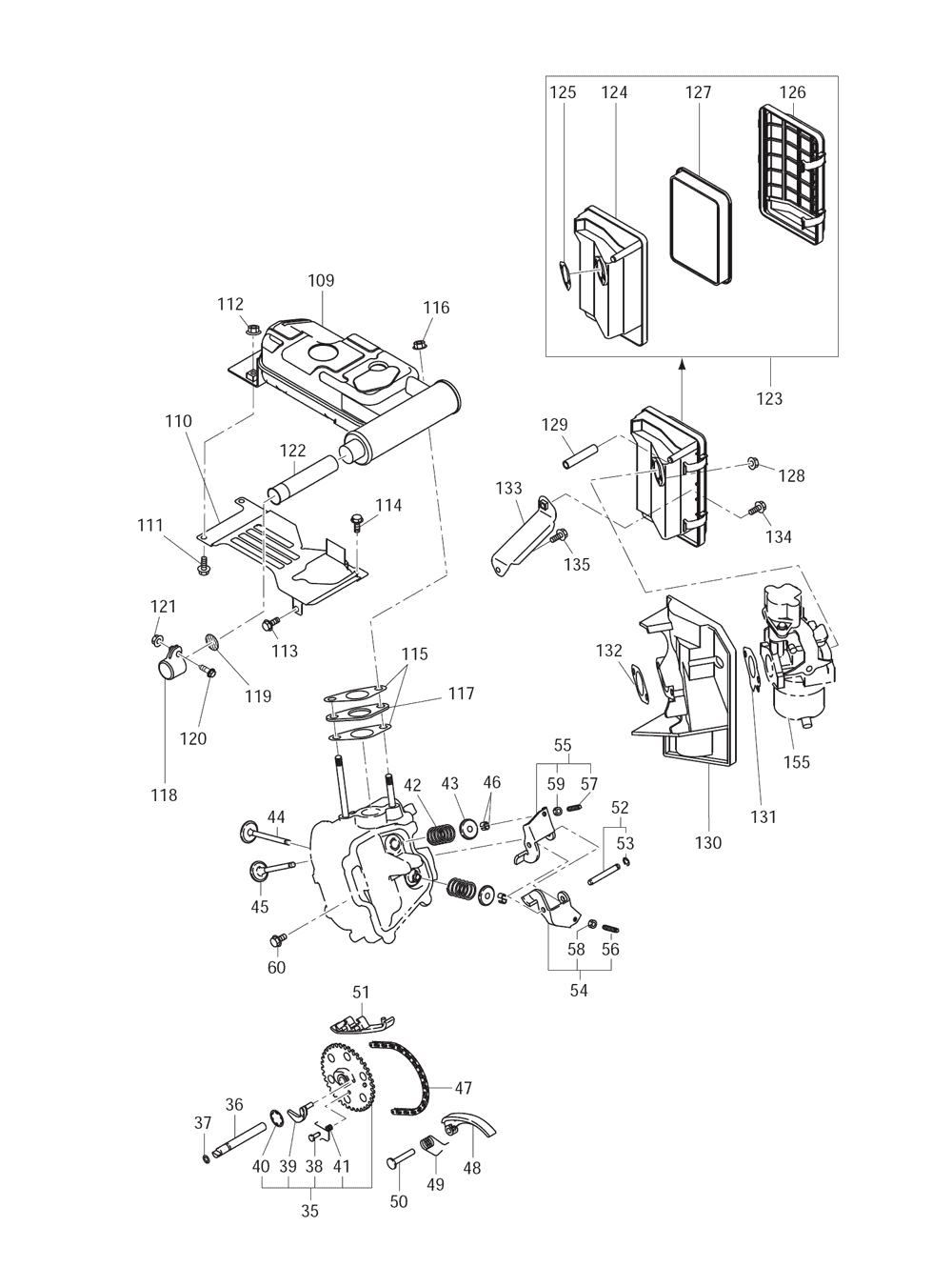 Page 7 Diagram and Parts List for G4300N Type 1 Makita Generator