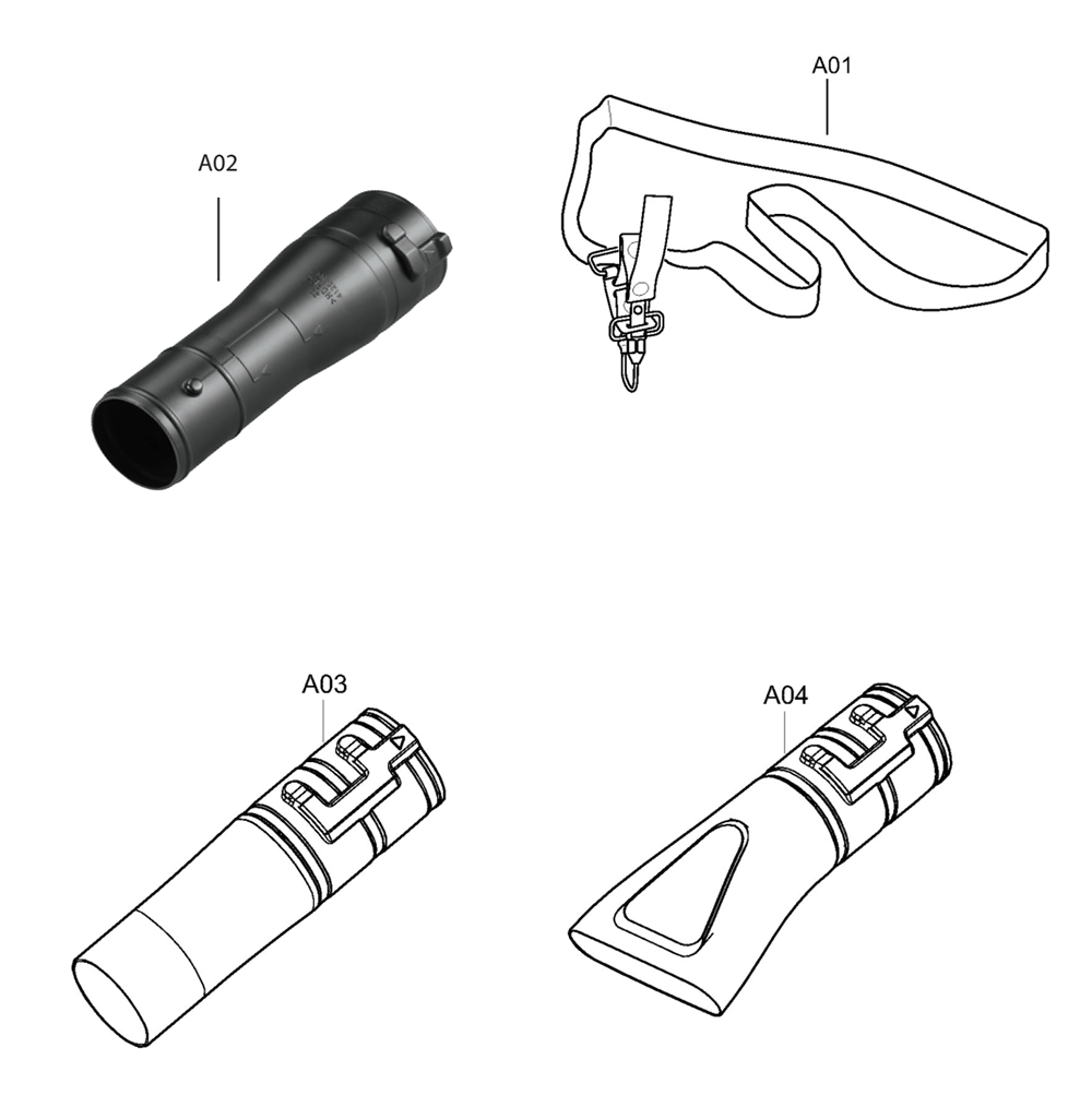Fig-1 Diagram and Parts List for XBU03SM1  Makita Leaf Blower / Vacuum