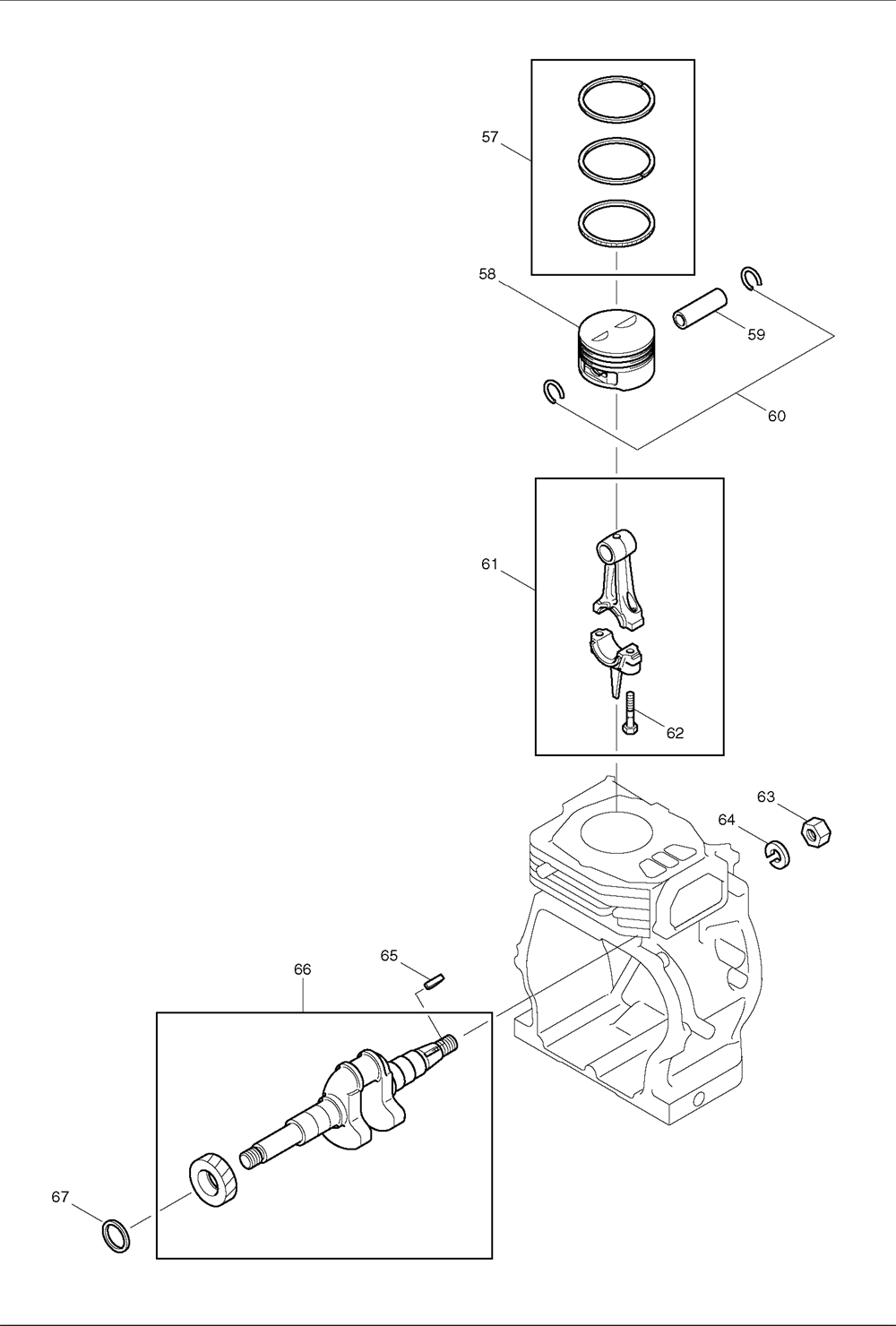 Page 2 Diagram and Parts List for EW210TR  Makita Water Pump