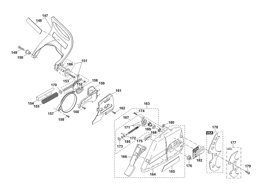 Page 5 Diagram and Parts List for DCS6401H  Makita Saw