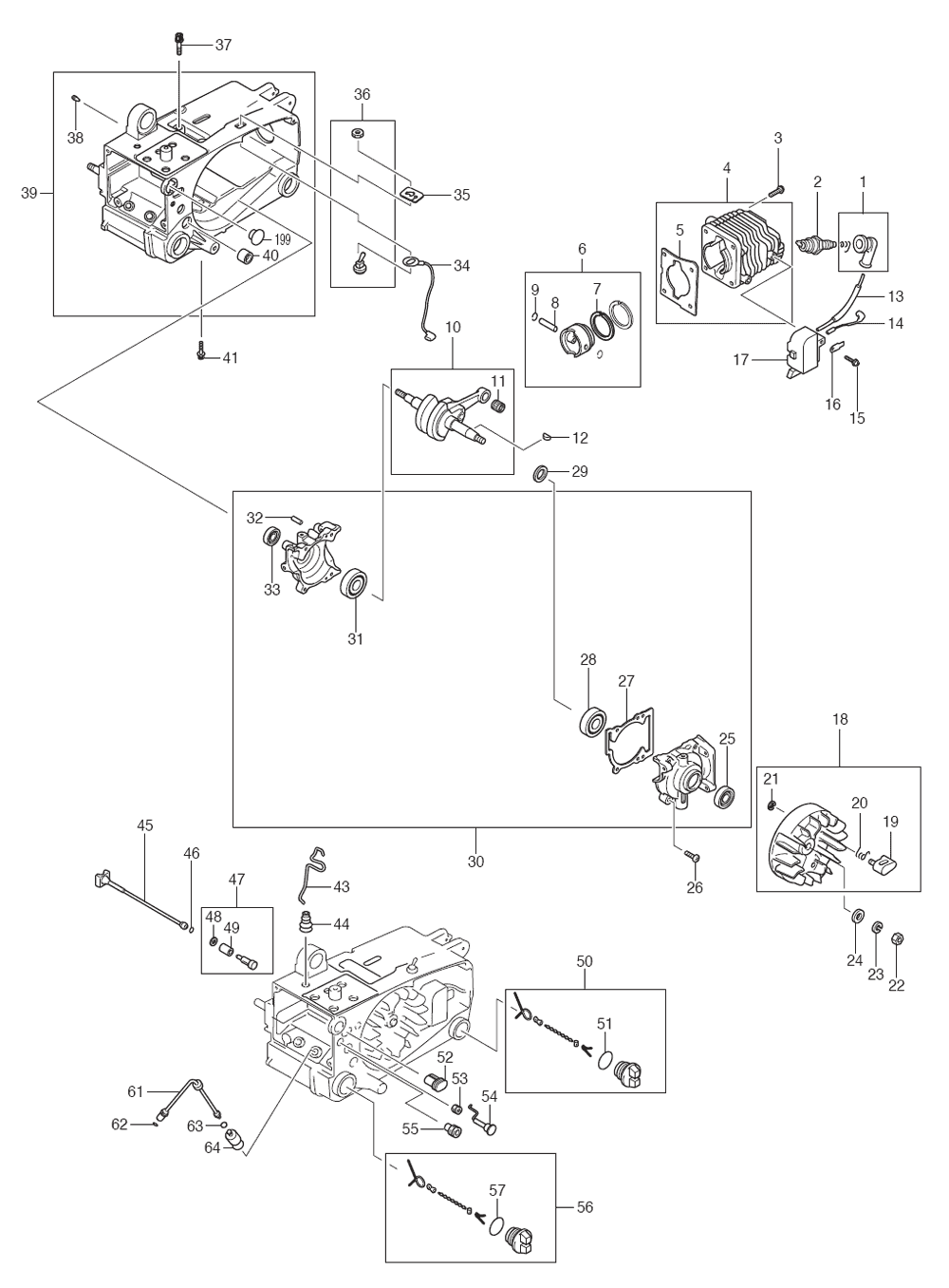 Page 4 Diagram and Parts List for PS-3300-TH  Makita Saw