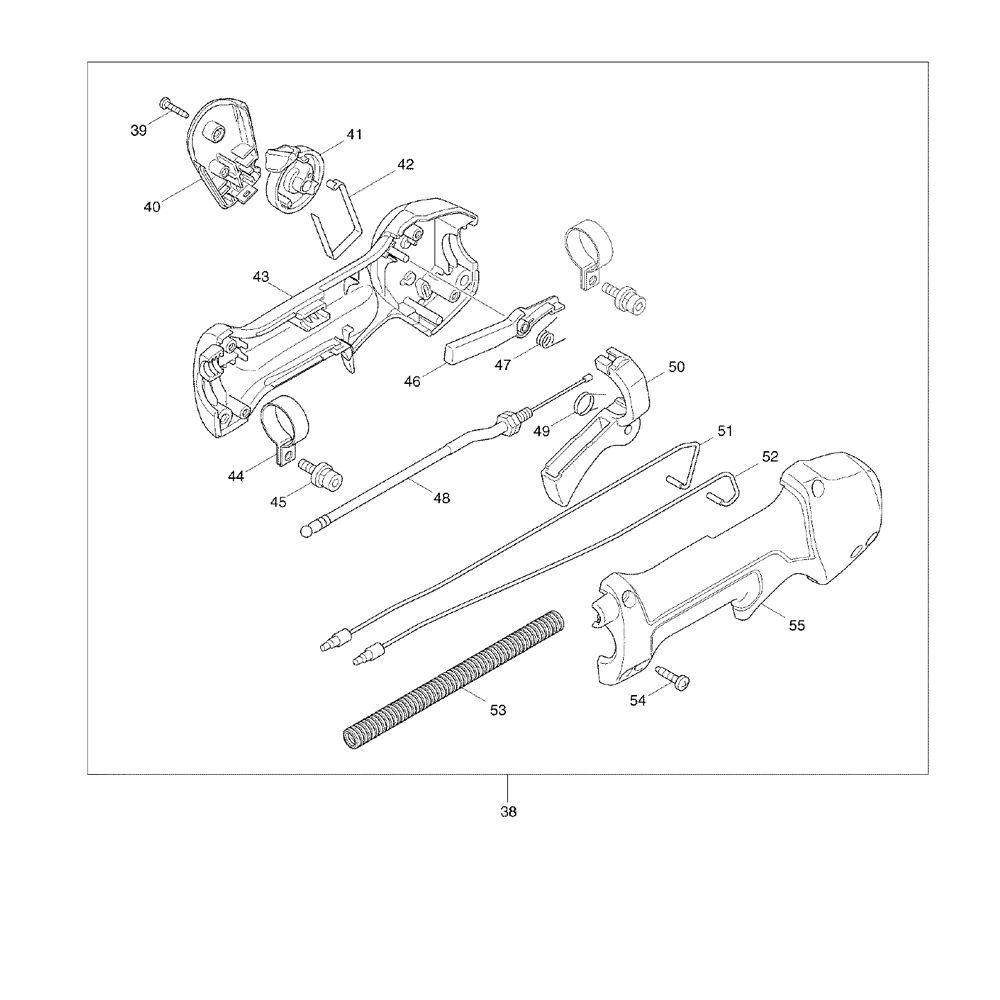Page 1 Diagram and Parts List for ER2650LH  Makita Trimmer