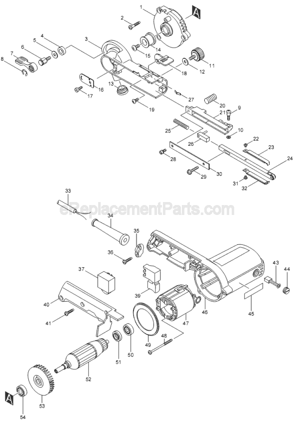 Page A Diagram and Parts List for 9032  Makita Sander Polisher
