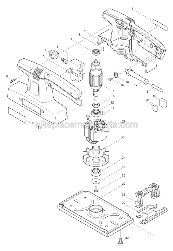 Page A Diagram and Parts List for 9035  Makita Sander Polisher