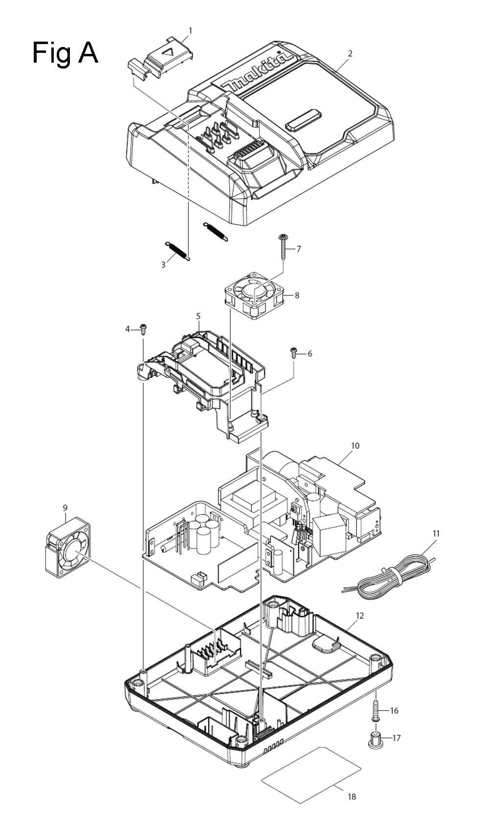 Fig-1 Diagram and Parts List for GSR01M1  Makita Circular Saw