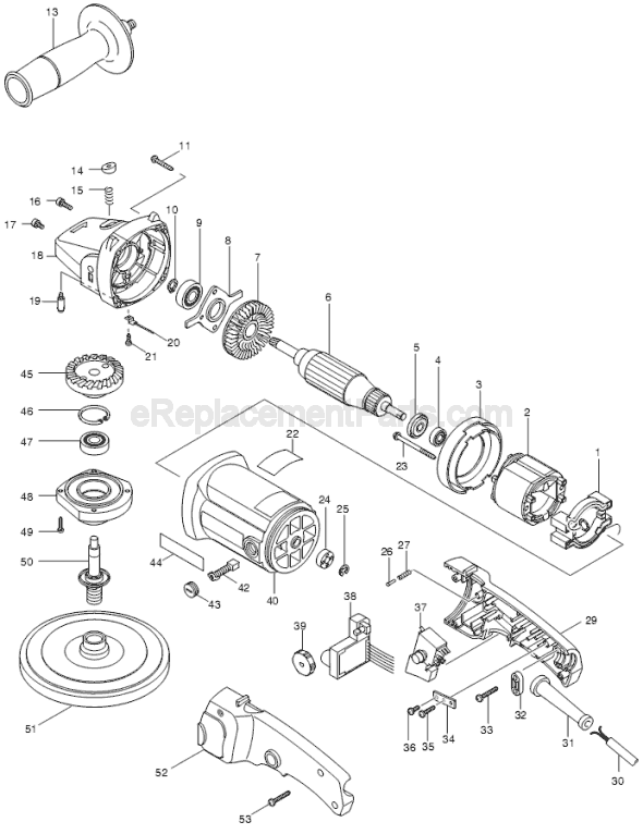 Page A Diagram and Parts List for 9227CY  Makita Sander Polisher
