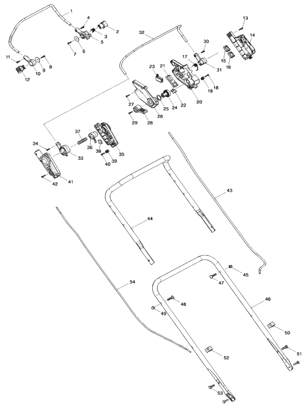 Fig-0 Diagram and Parts List for XML08PT1  Makita Lawn Mower