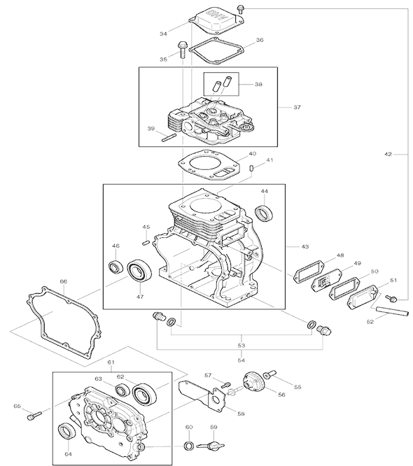 Page B Diagram and Parts List for EW310TR  Makita Water Pump