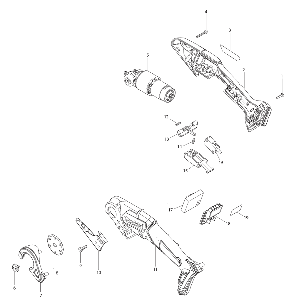Page 1 Diagram and Parts List for PC01Z  Makita Chop Saw