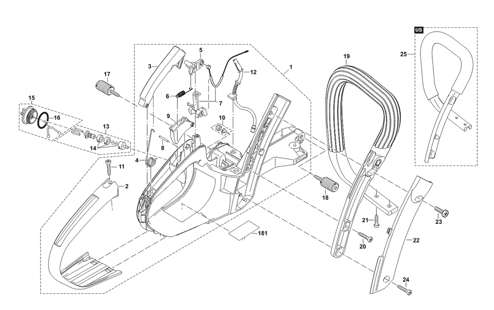 Page 7 Diagram and Parts List for PS-4600S  Makita Saw