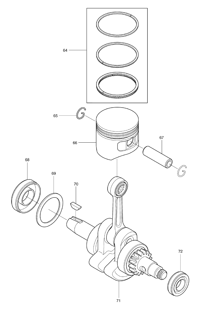 Page 2 Diagram and Parts List for PB2504  Makita Leaf Blower / Vacuum