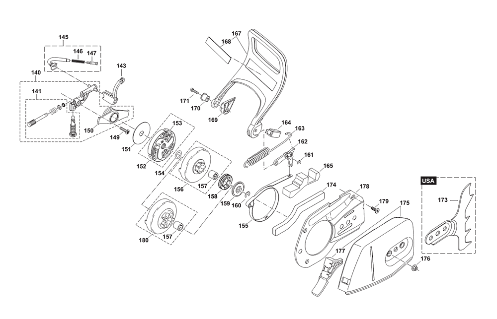 Page 4 Diagram and Parts List for PS-4600S  Makita Saw